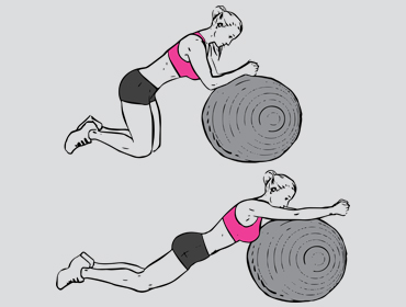 Fitnessbal rollout