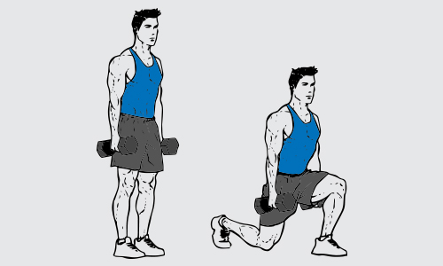 Dumbbell lunges