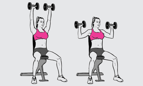 Dumbbell overhead shoulder press