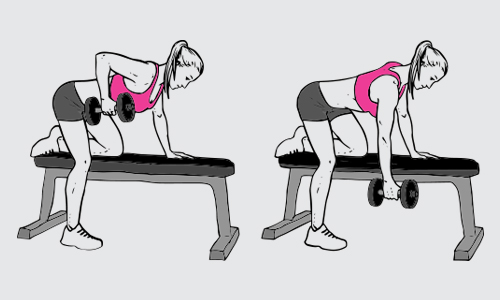 One arm dumbbell row