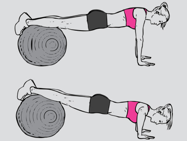 Fitnessbal push up