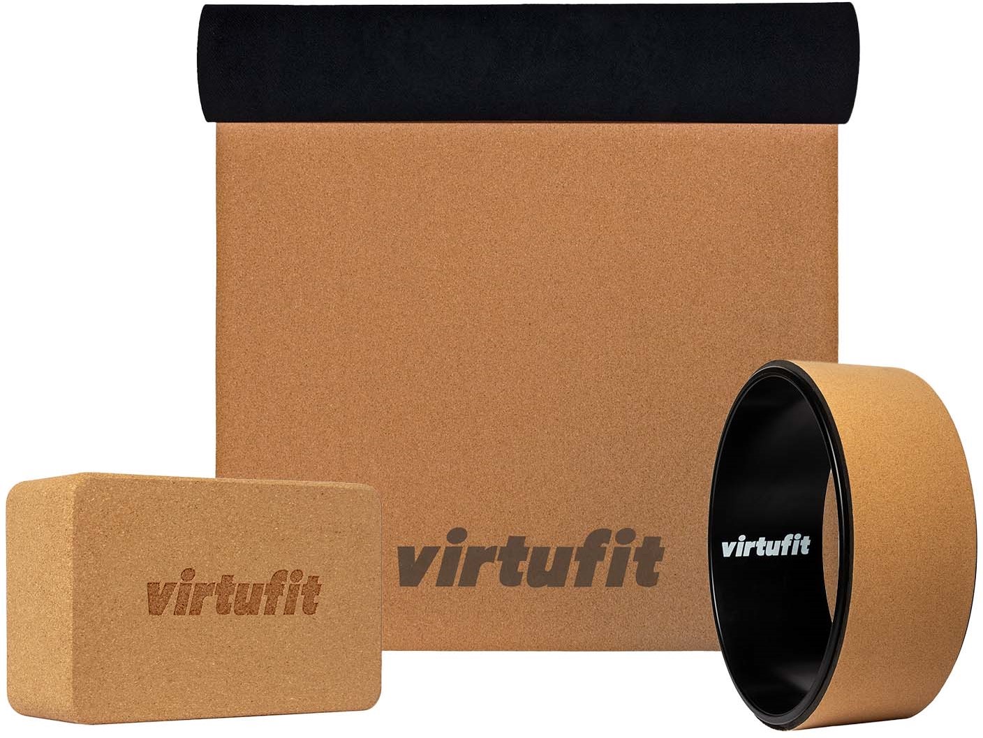 VirtuFit Premium Kurk Yoga Kit - 3-Delig