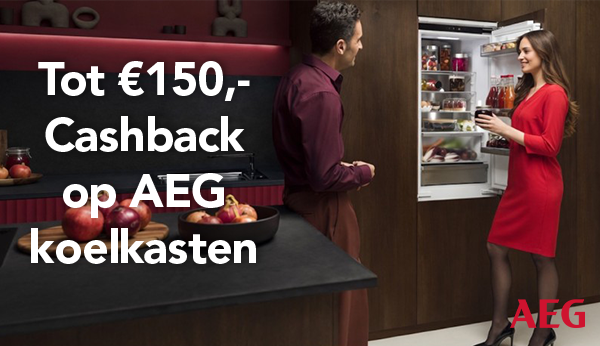 Nu tot €150,- cashback op geselecteerde AEG koelapparatuur