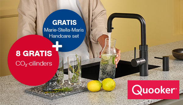 Koop in juni een CUBE en ontvang een jaar bruiswater cadeau én een luxe handcare set