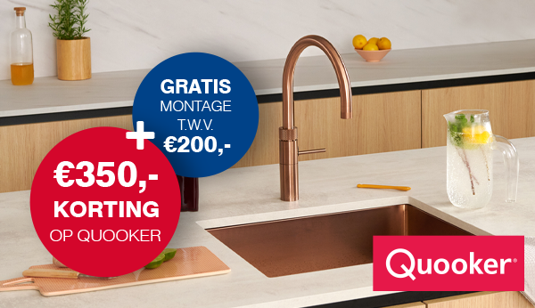 Tot €350,- korting op Quooker